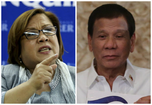 Duterte says De Lima will be first witness if he goes to trial before ICC 