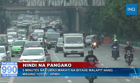 WATCH: 5-minute Makati to Cubao travel may happen soon, says DPWH ...