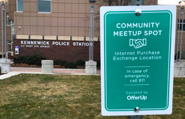 Police department offers its parking lot for safe transactions