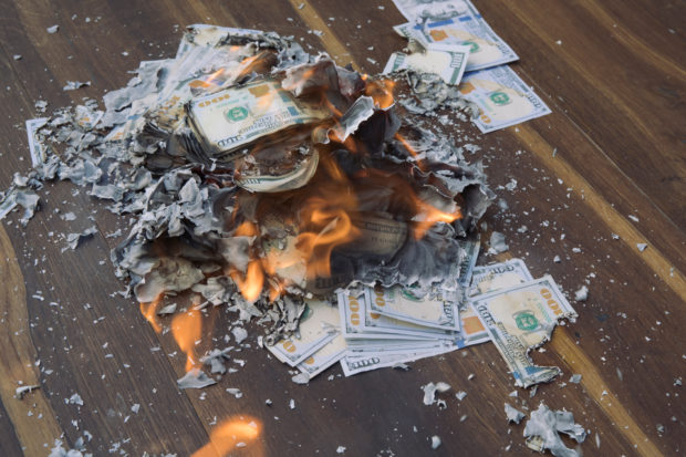 Burning cash