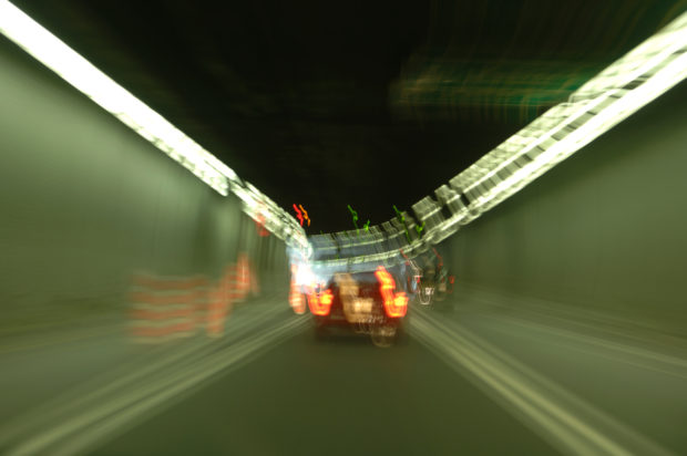 tunnel blurred