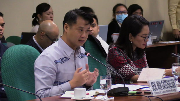 Sen. Sherwin Gatchalian leads the Senate Hearing on the National Power Transmission Grid by the National Grid Corporation of the Philippines (NGCP) on Feb 3, 2019. INQUIRER.NET PHOTO/CATHY MIRANDA