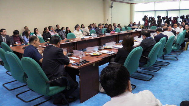 Senate inquiry on the Influx of Illegal Foreign Workers Involved in Philippine Offshore Gaming Operations (POGOS) on Feb 11, 2020. INQUIRER.NET PHOTO/CATHY MIRANDA