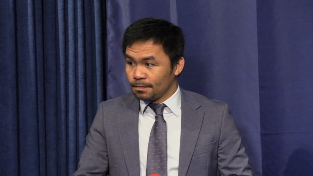 Sen. Manny Pacquiao. INQUIRER.NET PHOTO/CATHY MIRANDA
