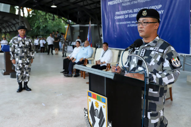 Presidential Security Group (PSG) Commander Colonel Jesus Durante III