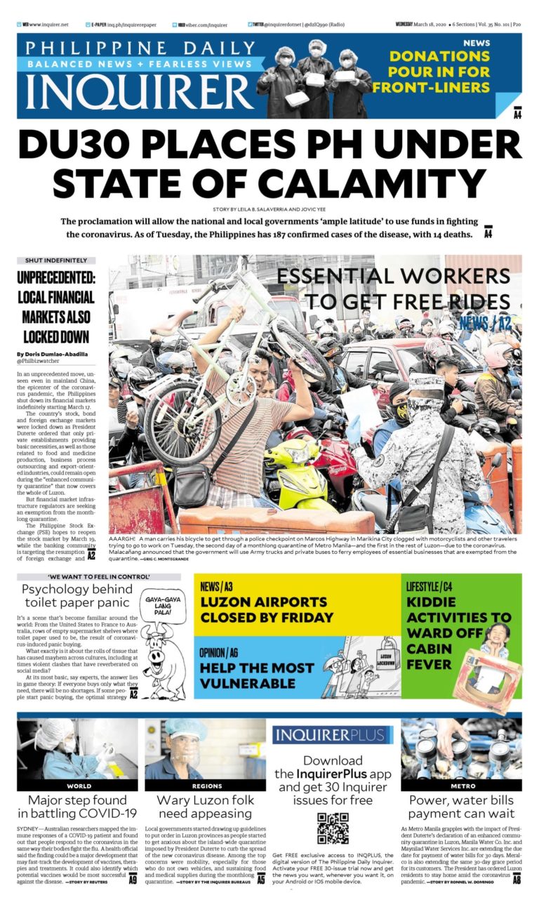 Philippine Daily Inquirer Offers Its Electronic Version For Free ...