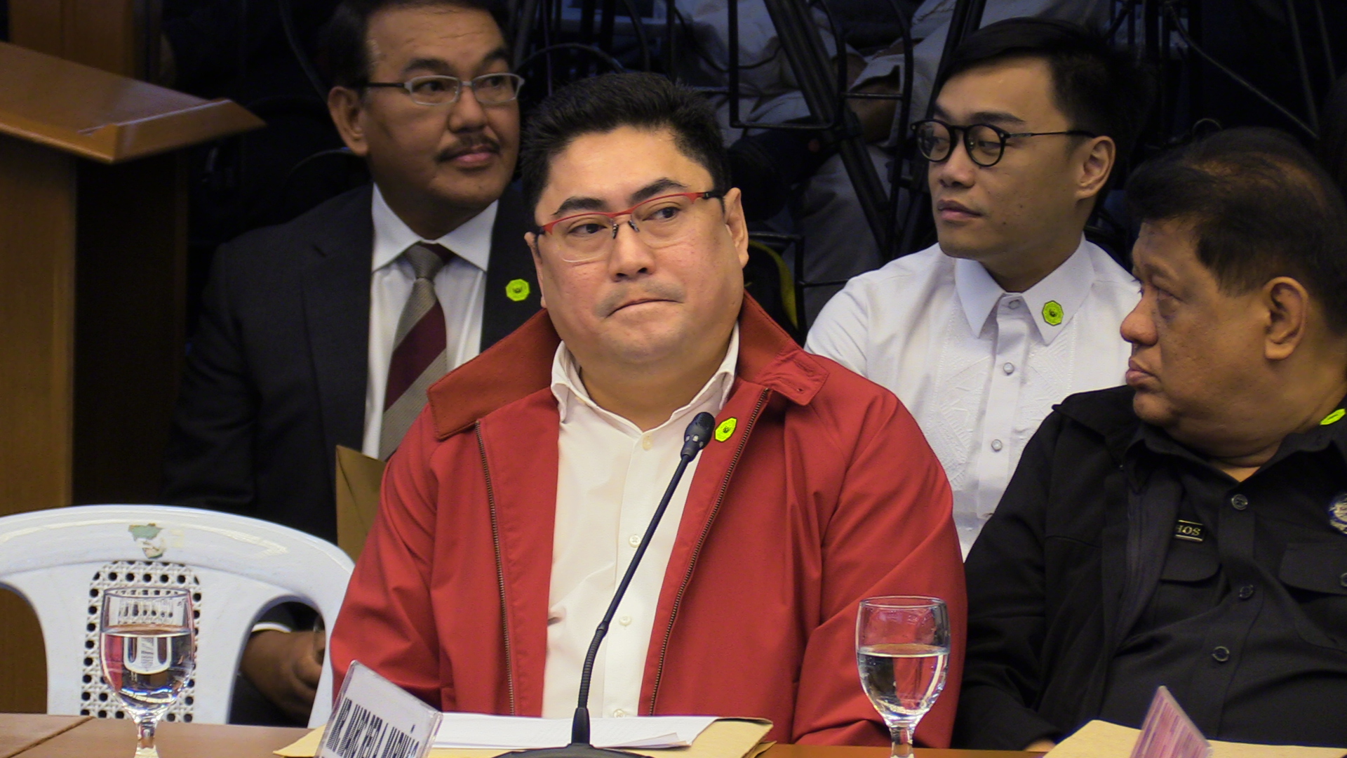 Bureau of Immigration Marc Red Mariñas attends senate hearing on "pastillas" bribery scheme for Pogo workers on March 2. INQUIRER.NET PHOTO/CATHY MIRANDA