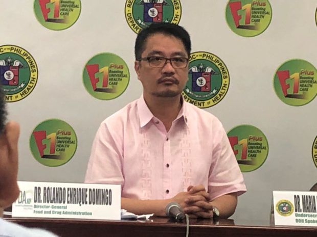 (FILE) Food and Drug Administration Director General Eric Domingo. Consuelo Marquez, INQUIRER.net FILE