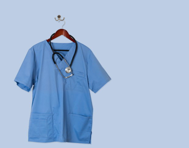 blue medical scrubs