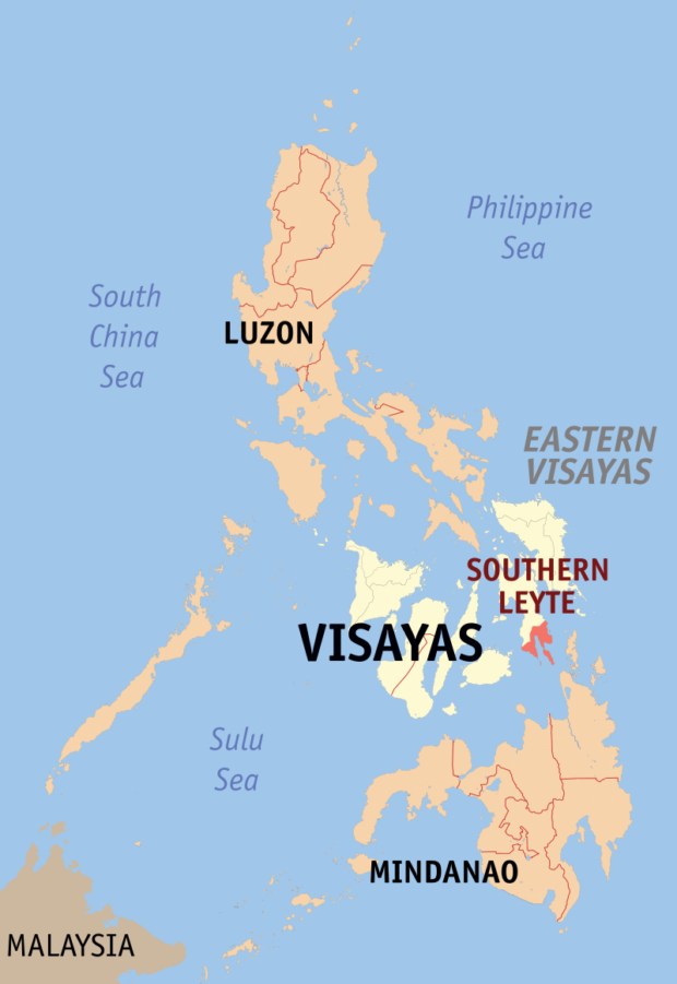 Map Southern Leyte 620x901 