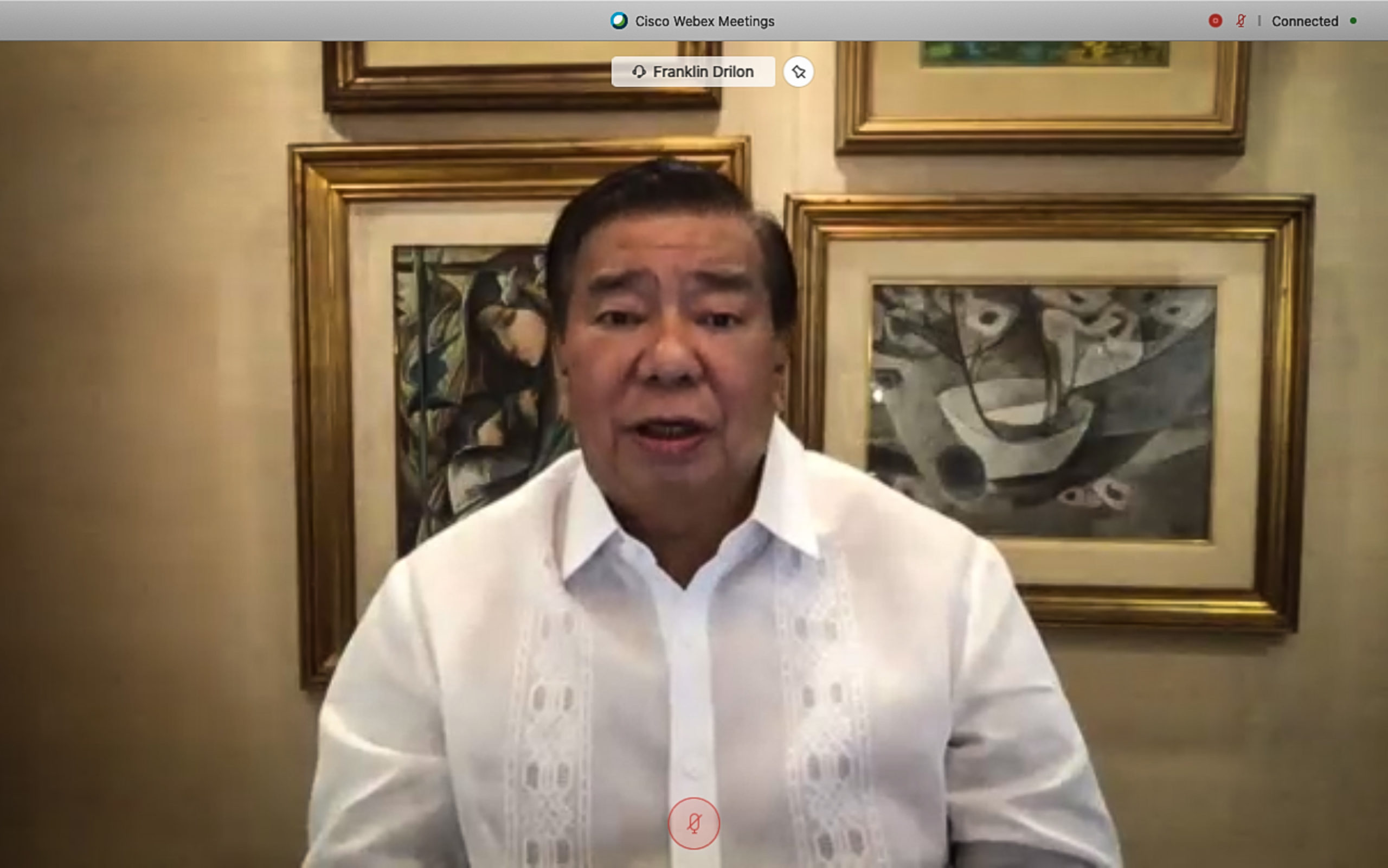 On non-expiration of franchise: Senate Minority Leader Franklin Drilon, during the Committee on Constitutional Amendments and Revision of Codes virtual hearing Wednesday, May 27, 2020, says Senate Bill 1530, which aims to amend Section 18, Book VII, Chapter 3 of the Administrative Code of the Philippines or the Non-expiration of License or Franchise, would not diminish the power of Congress to legislate franchises. Drilon, noting that the National Telecommunications Commission did not issue before cease and desist order against other broadcast stations with expired franchises, said the measure would remedy the unequal protection of the law that ABS-CBN Broadcast Corp. had suffered. (Screen grab/Senate PRIB)