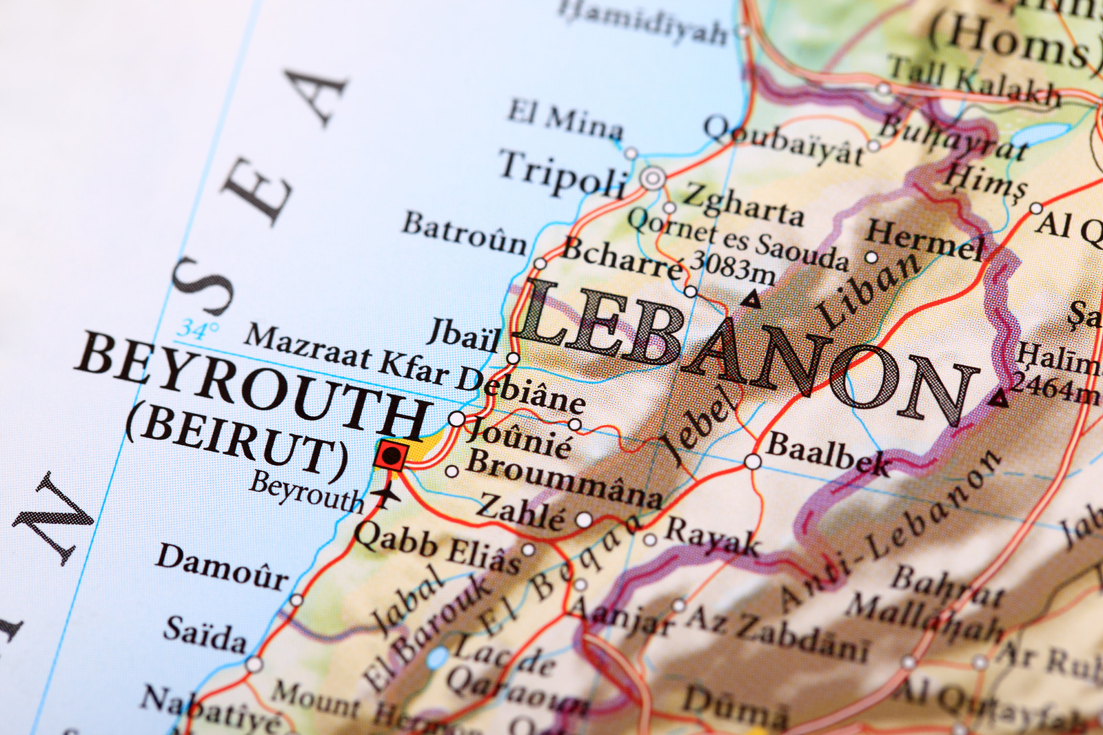 Map Lebanon 