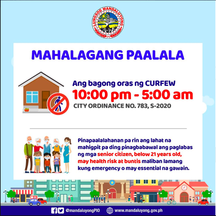 New curfew hours in Mandaluyong