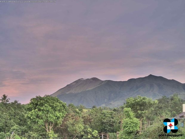 Mt. Kanlaon. Photo from PHIVOLCS-DOST Facebook page