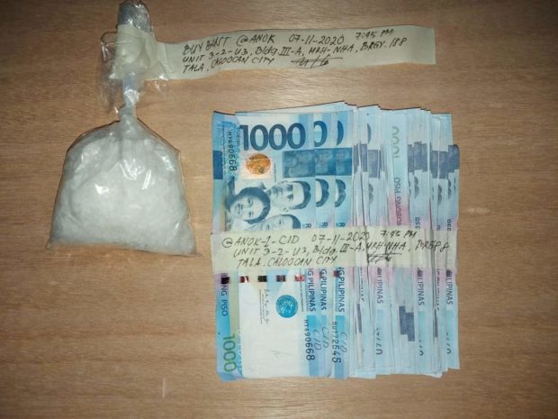 Confiscated drugs and marked money