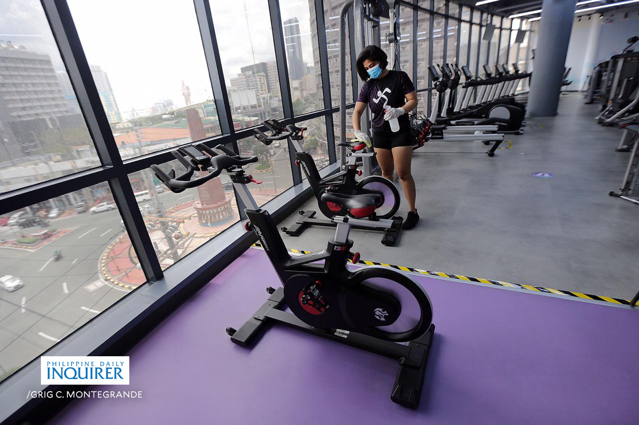 Wearing of gloves, masks required in gyms, fitness centers DTI