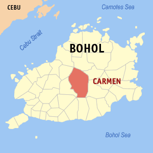 Map Bohol Carmen 