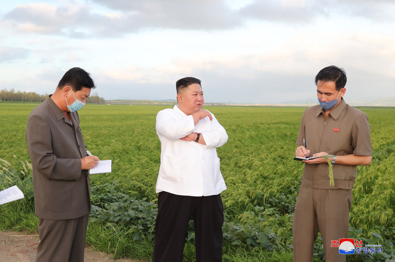North Korea Kim jong-un typhoon agriculture