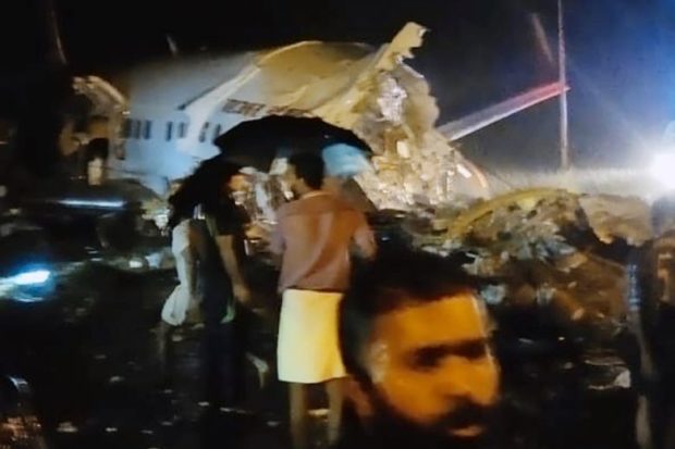 Air India Express flight from Dubai carrying 191 passengers crash lands at Kerala airport