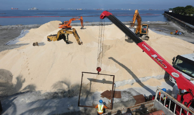 The Department of Environment and Natural Resources (DENR) is seeking a P1.67-billion budget for the Manila Bay Rehabilitation Program, which includes the controversial dolomite project.