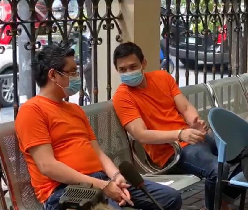 CAPTION: Capiral brothers undergoing inquest proceedings at the Department of Justice. They are facing extortion, graft complaints, among others over the 'pastillas scheme.' Contributed photo