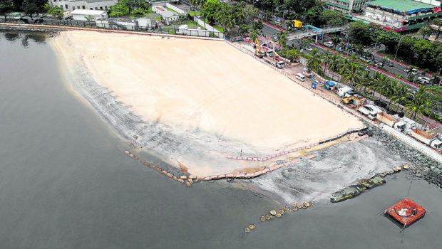 DENR maintains Manila Bay dolomite sand not being washed out