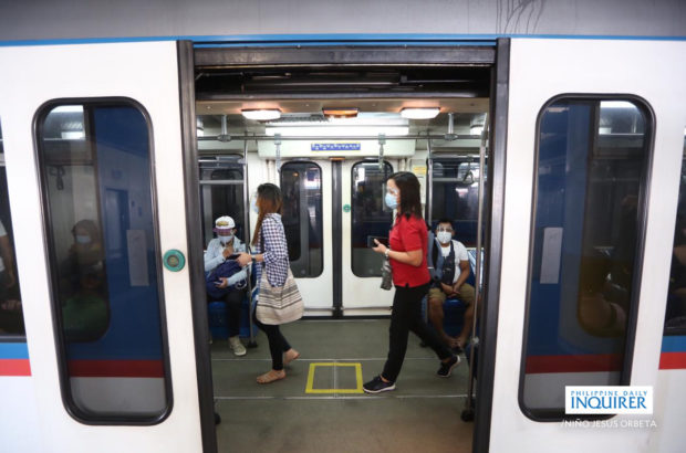 MRT social distancing. COVID rules in public vehicles lifted