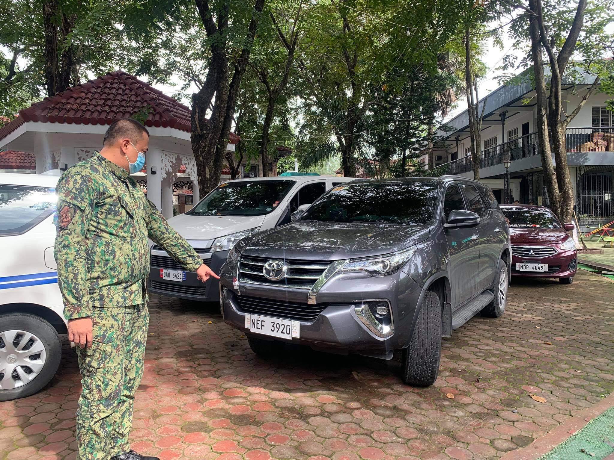 Police in Bulacan and Muntinlupa City recovered this vehicle stolen by  seven suspects from a businessman. (Photo from the Bulacan Police Office)