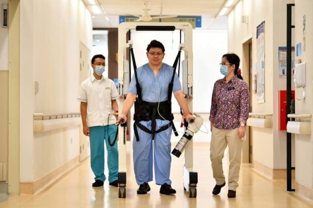 robotic walking aid Changi general hospital
