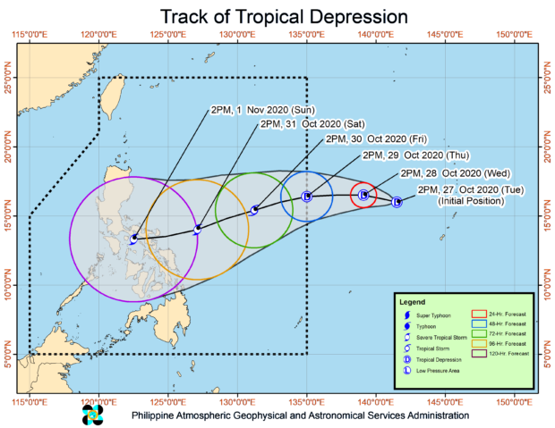 Tropical depression nearing PH to likely affect areas hit by Quinta once it hits land