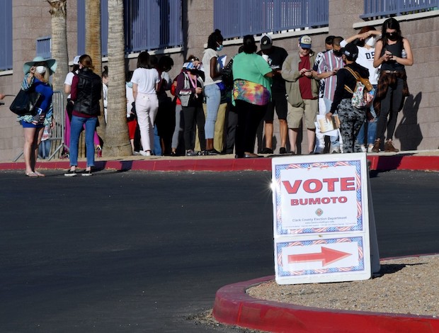 Voters in Las Vegas, Nevada