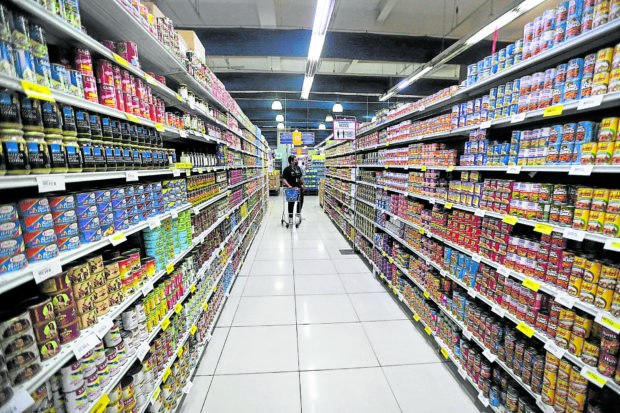 Supermarket aisle, for story: Lawmaker warns of rising prices of food, goods
