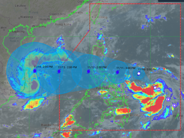 Tropical Storm Ulysses intensifies, on track to hit Bicol, S. Luzon, Metro Manila