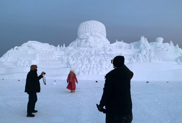 Santa welcomes visitors at winter wonderland in China's Arctic Town