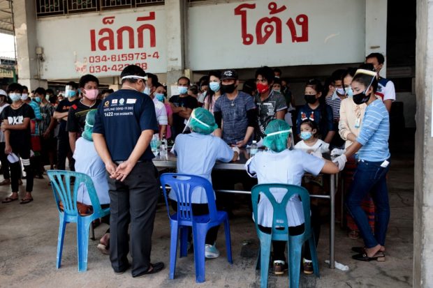 Thailand seafood market coronavirus testing