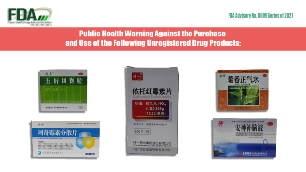 FDA warns public vs buying, using 20 unregistered medicines