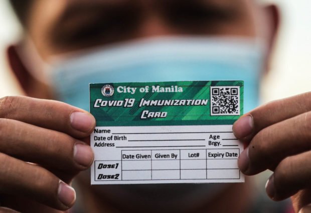 Manila's COVID-19 Immunization Card