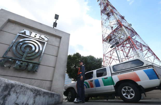Entrance gate of ABS-CBN. STORY: Teleradyo signs off as ABS-CBN tries to cut losses