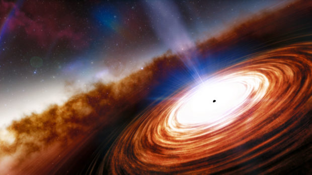 newly-discovered quasar and blackhole