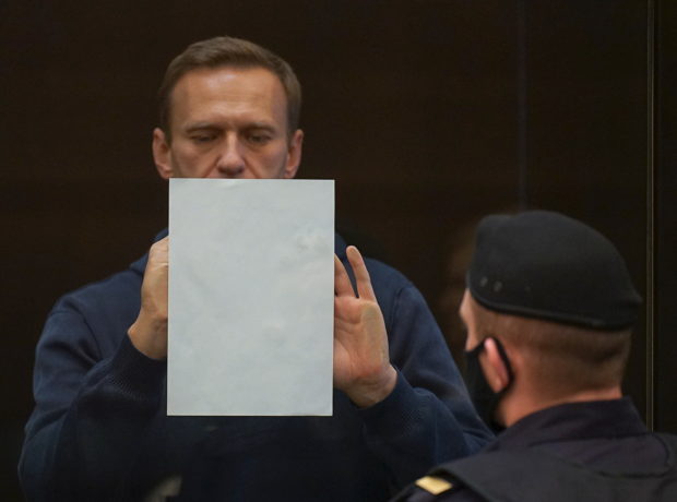 Kremlin critic Alexei Navalny jailed, declares Putin 'the Underwear Poisoner'