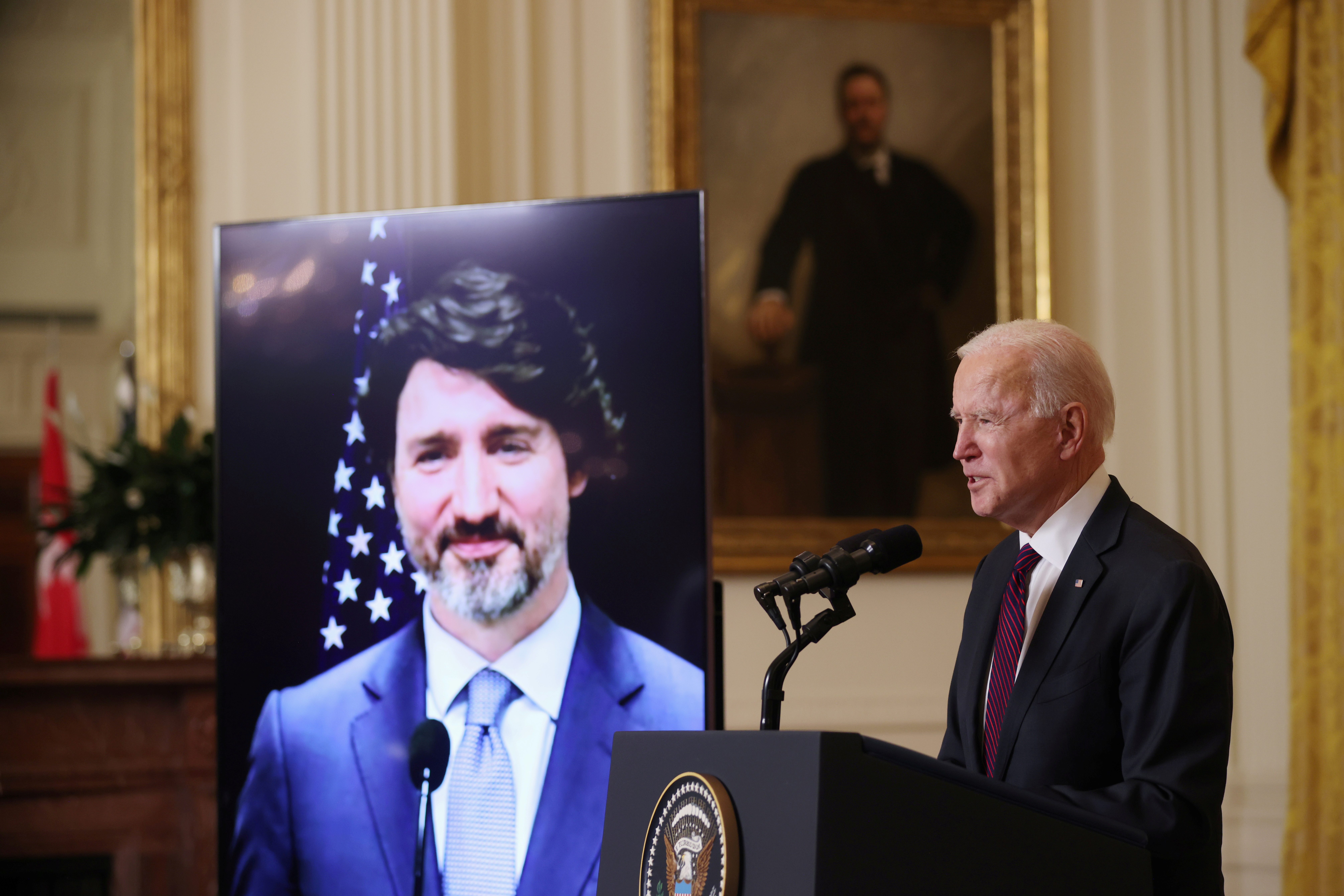 Biden says US, Canada to work toward achieving net-zero emissions by 2050