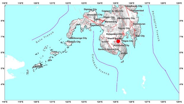 Phivolcs records a magnitude 6.3 earthquake six kilometers southeast of Magsaysay, Davao del Sur on Sunday, February 7, 2021. (Image from Phivolcs)