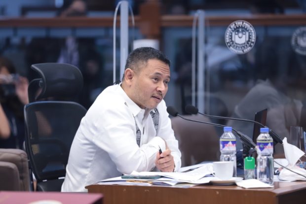 ANGARA ACCEPTS AMENDMENTS TO COVID-19 ROLL-OUT PLAN: Sen. Sonny Angara, chairman of the Committee on Finance, accepts proposals from his colleagues during the period of amendments Tuesday, February 23, 2021, on Senate Bill No. (SBN) 2057 or the COVID-19 Vaccination Program Act of 2021.