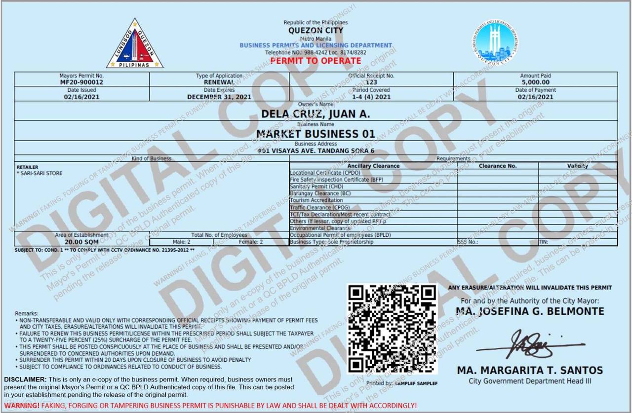 QC digital permit 