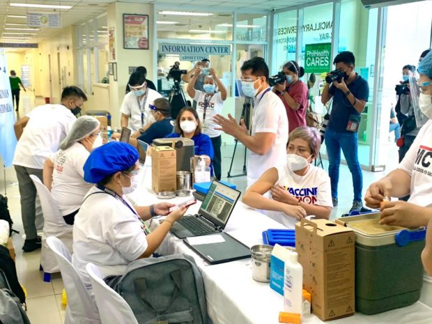 Rollout of the COVID-19 vaccination drive at the Sta. Ana Hospital