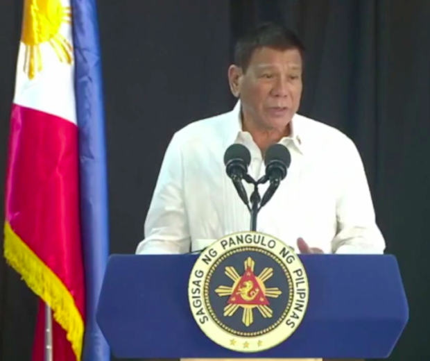 President Rodrigo Duterte speaks in Valenzuela City