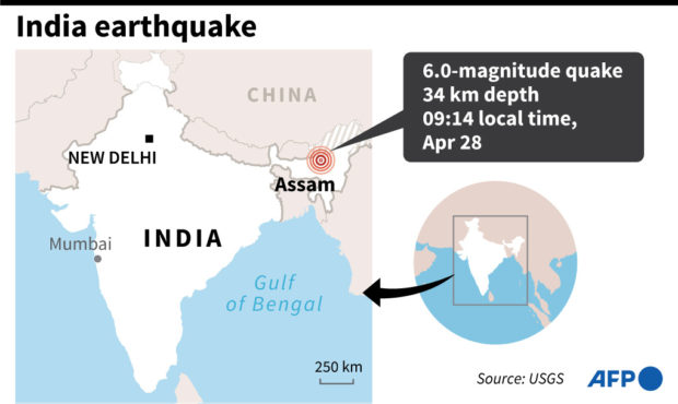 Strong quake hits India's Assam state