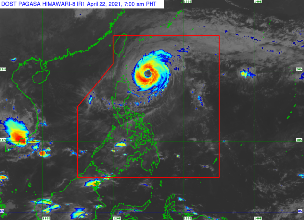 Typhoon Bising weakens over Philippine Sea