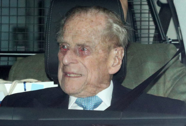 Britain's Prince Philip leaves the King Edward VII's Hospital in London
