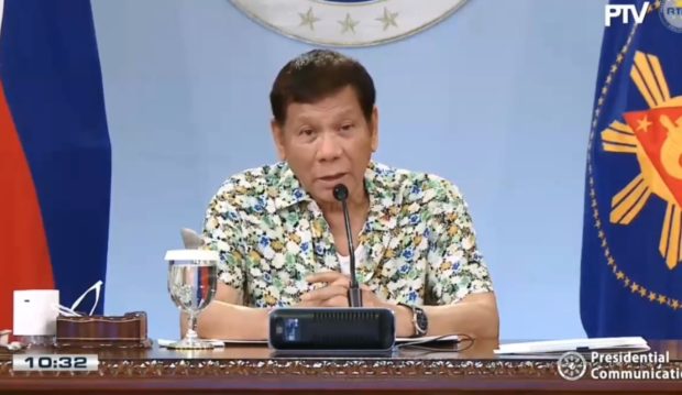 President Duterte in his public address April 28.